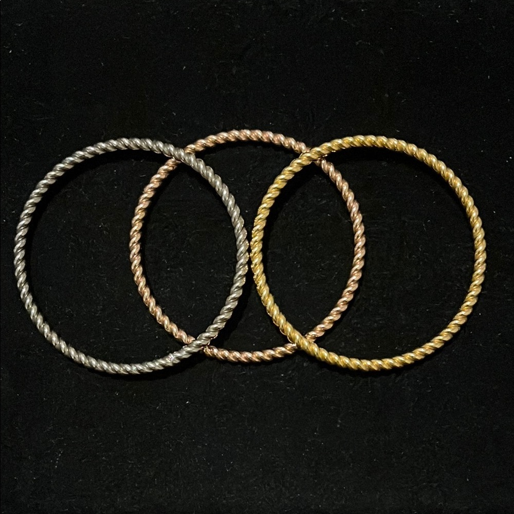 Trio of Twisted Metal Bangles